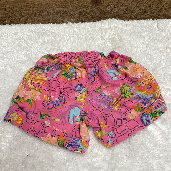 Lands' End Kids Girls' Pink Summer Themed Drawstring Pull On Shorts Size 5 *FIRM - Picture 5 of 9